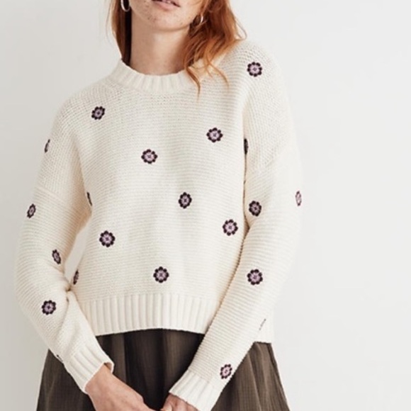 ✨ 🌻MADEWELL🌻 Medallion Sweater size M - Picture 4 of 9